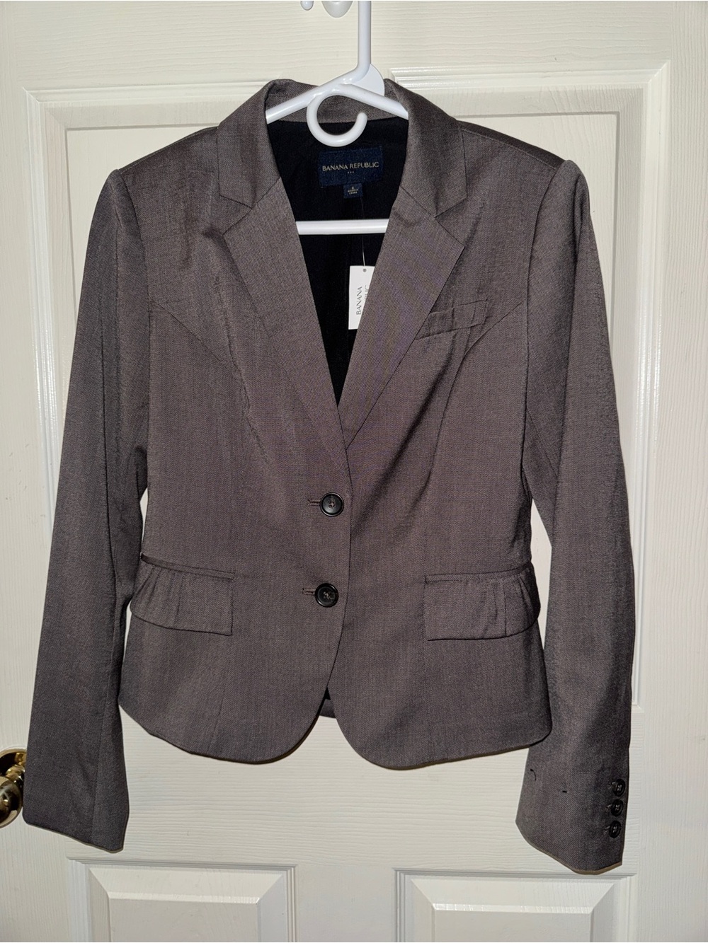 Banana Republic Brown Textured Peplum Blazer Women’s Size 6 Career Jacket